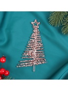 Ёлочная игрушка «Зимнее волшебство. Ёлочка сияние звезда», 14×8 см, розовый - Фото 2