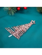 Ёлочная игрушка «Зимнее волшебство. Ёлочка сияние звезда», 14×8 см, розовый - Фото 3