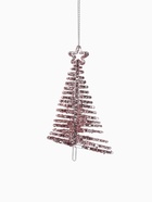 Ёлочная игрушка «Зимнее волшебство. Ёлочка сияние звезда», 14×8 см, розовый - Фото 5