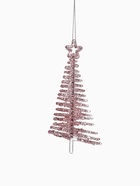 Ёлочная игрушка «Зимнее волшебство. Ёлочка сияние звезда», 14×8 см, розовый - Фото 6