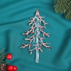 Ёлочная игрушка «Зимнее волшебство. Ёлочка блеск сияние», 15×9 см, прозрачно-розовый - Фото 1