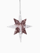 Ёлочная игрушка «Зимнее волшебство. Звезда сияние серединка блеск», 12×12 см, прозрачно-розовый - Фото 6