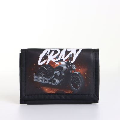 Кошелёк детский Crazy Выбражулька, на липучке, чёрный