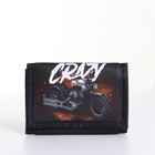 Кошелёк детский Crazy Выбражулька, на липучке, чёрный - Фото 3