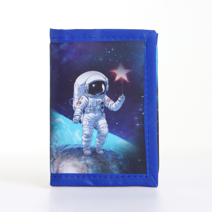 Кошелёк детский «Космос», на липучке, Выбражулька, синий - Фото 1