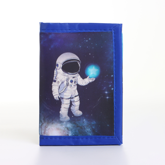 Кошелёк детский «Астронавт», на липучке, Выбражулька, синий - Фото 1