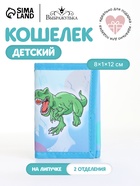 Кошелёк детский «Рэкс» Выбражулька, на липучке, голубой - Фото 1