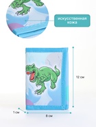 Кошелёк детский «Рэкс» Выбражулька, на липучке, голубой - Фото 2