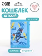Кошелёк детский «Баскетбол» Выбражулька, на липучке, голубой - Фото 1