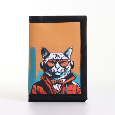 Кошелёк детский на липучке Выбражулька, оранжевый