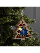 Подвеска световая «Девочка с игрушками», 11×12 см, от батареек LR41×3, свечение тёплое белое - Фото 4