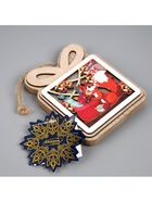 Подвеска световая «Белочка с подарками», 11×9 см, от батареек LR41×3, свечение тёплое белое - Фото 7