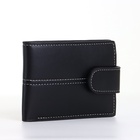 Портмоне мужское на кнопке, чёрное - Фото 9