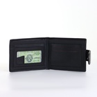 Портмоне мужское на кнопке, чёрное - Фото 3