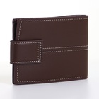 Портмоне мужское на кнопке, цвет коричневый - Фото 7