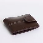 Портмоне мужское на кнопке, цвет коричневый - Фото 5