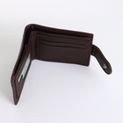 Портмоне мужское на кнопке, цвет коричневый - Фото 4