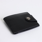 Портмоне мужское, отделение на молнии, на магните, чёрное - Фото 5