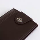 Портмоне мужское на магните, 2 отделения и отделение на молнии, коричневое - Фото 6