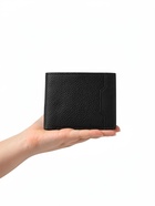Портмоне муж (538) Июнь4, 12*2,5*10 см, 2 отд+отд молн, д/карт, д/монет, без застеж, черн - фото 809639289