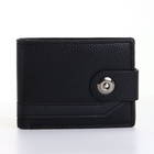 Портмоне мужское на магните, чёрное - Фото 2
