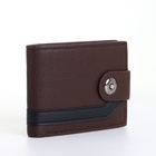 Портмоне мужское на магните, коричневое - Фото 9