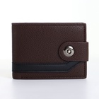 Портмоне мужское на магните, коричневое - Фото 8