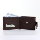 Портмоне мужское на магните, коричневое - Фото 2