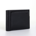 Портмоне мужское, с картхолдером, без застёжки, чёрное - Фото 1