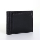Портмоне мужское, с картхолдером, без застёжки, чёрное - Фото 7