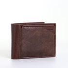 Портмоне мужское без застёжки, коричневое - Фото 9