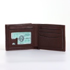 Портмоне мужское без застёжки, коричневое - Фото 3