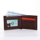 Портмоне мужское без застёжки, коричневое - Фото 2
