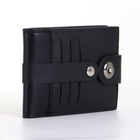 Портмоне мужское на магните, чёрное - Фото 6