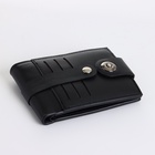 Портмоне мужское на магните, чёрное - Фото 4