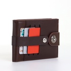 Портмоне мужское на магните, коричневое - Фото 2