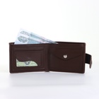 Портмоне мужское на магните, коричневое - Фото 11