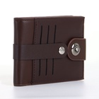 Портмоне мужское на магните, коричневое - Фото 6