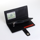 Портмоне мужское, на магните, чёрное - Фото 2