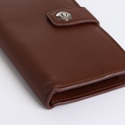 Портмоне мужское, на магните, три отделения, коричневое - Фото 4