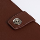 Портмоне мужское, на магните, три отделения, коричневое - Фото 5