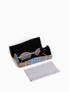 Футляр для очков на магните, в клетку, размер 16×6×3.3 см, коричневый/голубой - Фото 2