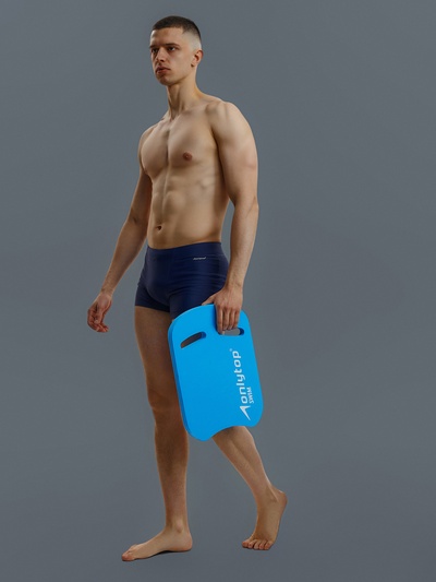 Доска для плавания ONLYTOP, 44×28×3.3 см, цвет голубой