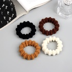 Резинки для волос «Махрушка спорт», набор 4 шт., полосы узор объём, 4.5 см - Фото 2