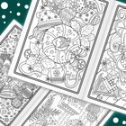 Раскраска новогодняя «Арт терапия», 32 картинки, 20×28, формат А4 - Фото 5