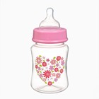 Бутылочка для кормления M&B, широкое горло, Ø50 мм, от 0 мес.,180 мл., розовый - Фото 3