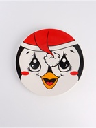 Тарелка новогодняя плоская «Пингвиненок», d=20 см - Фото 2