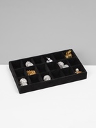 Подставка для украшений QF, 18 ячеек, флок, 21×12.3×2.5 см, чёрная - Фото 3