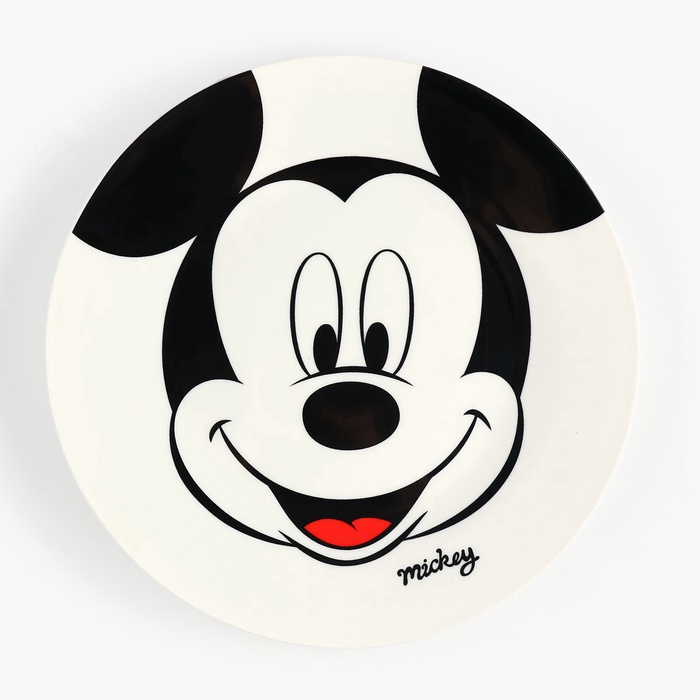Тарелка плоская детская «Mickey», 20 см, керамика, Микки Маус - Фото 1