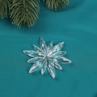 Ёлочные игрушки 3 шт. «Зимнее волшебство. Снежинка сияние» пластик, 6х6 см, прозрачный 10514254